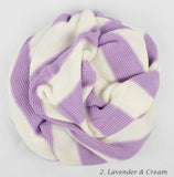 Organic Cotton Stripe Knit Blanket | 21 Colors