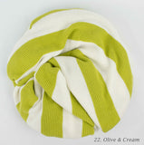 Organic Cotton Stripe Knit Blanket | 21 Colors