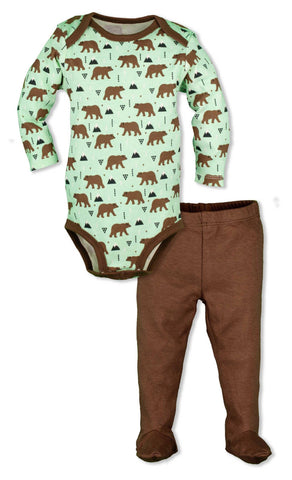 Mountain Bear 2-Piece Bodysuit Set