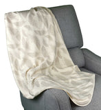 Soft Baby Swaddling or Receiving Blanket Organic Cotton 2 Layer - Grey Feather