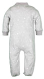 Baby Pajamas Unisex Grey Stars Zipper Sleeper