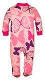 Baby Pajamas Pink Butterflies Zipper Sleeper