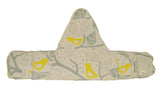 Baby Wrap Carrier - Organic Cotton Baby Wrap Carrier- Grey Branches & Yellow Birds Pattern