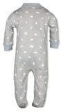 Baby Pajamas Grey Animals Organic Cotton Zipper Sleeper- Gender Neutral