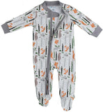 Baby Pajamas Organic Cotton Woodland Zipper Sleeper